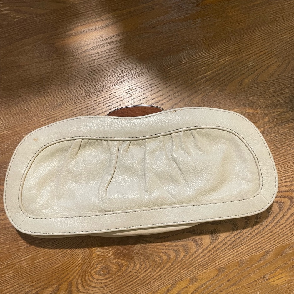 Off White Beige Clutch Purse